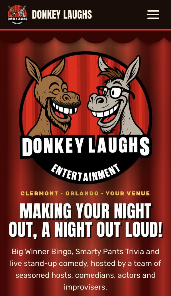 Donkey Laughs Entertainment website